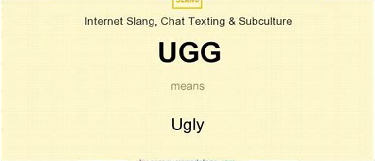 Ugg meaning in text